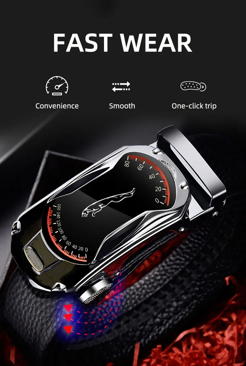 Business Alloy Automatic Buckle Belt for Men's
