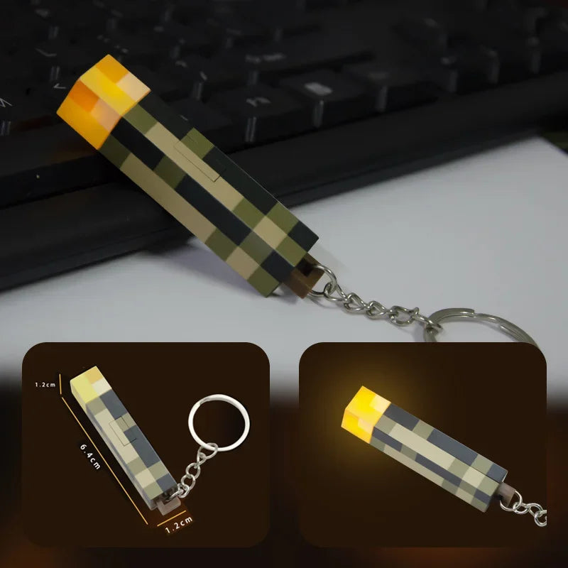Minecraft Torch Light Brownstone LED Night Light USB Rechargeable indoor lamp
