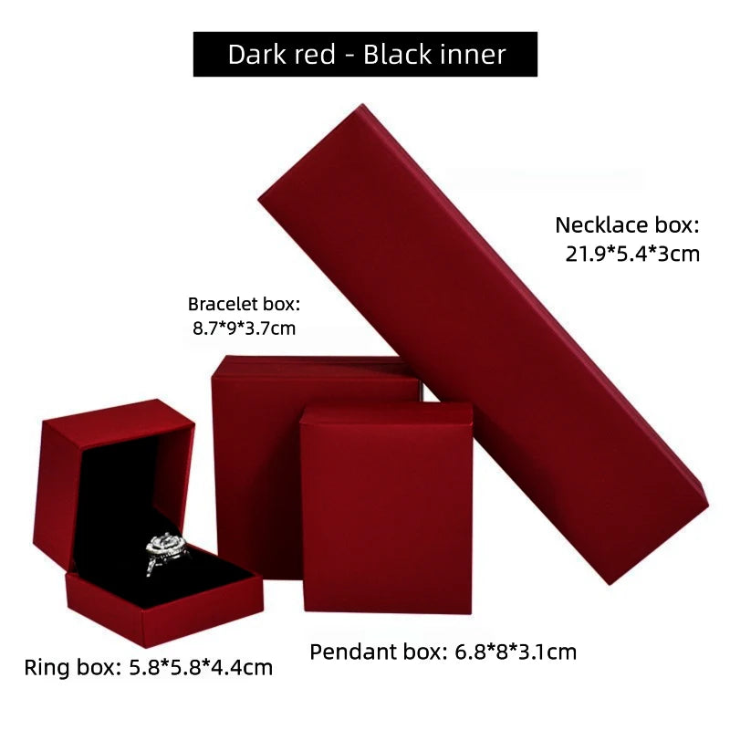Jewelry Gift Boxes Velvet Lined for Ring Necklace Bracelet Luxury Packaging