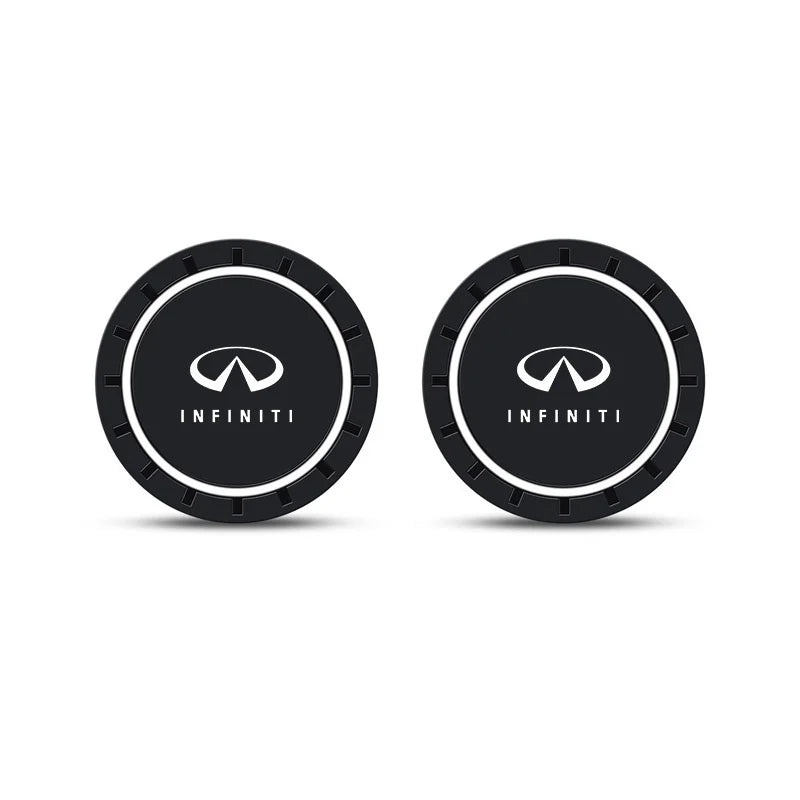 Car Logo Water Cup Pads Anti-slip Round Cup Coasters For all Infinities