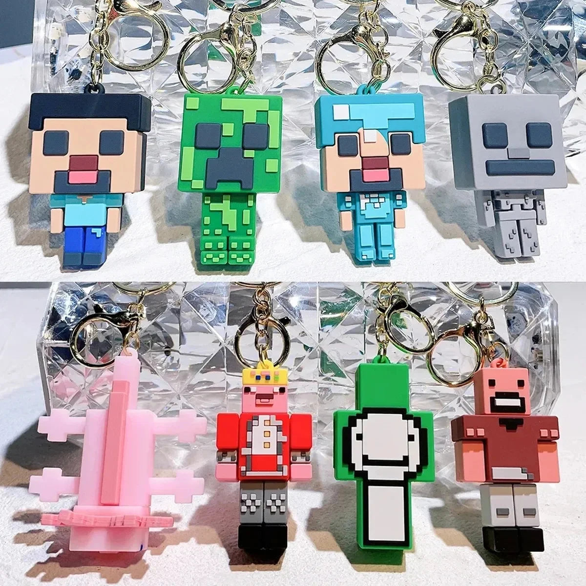 Minecraftes Keychain Steve Action Figure