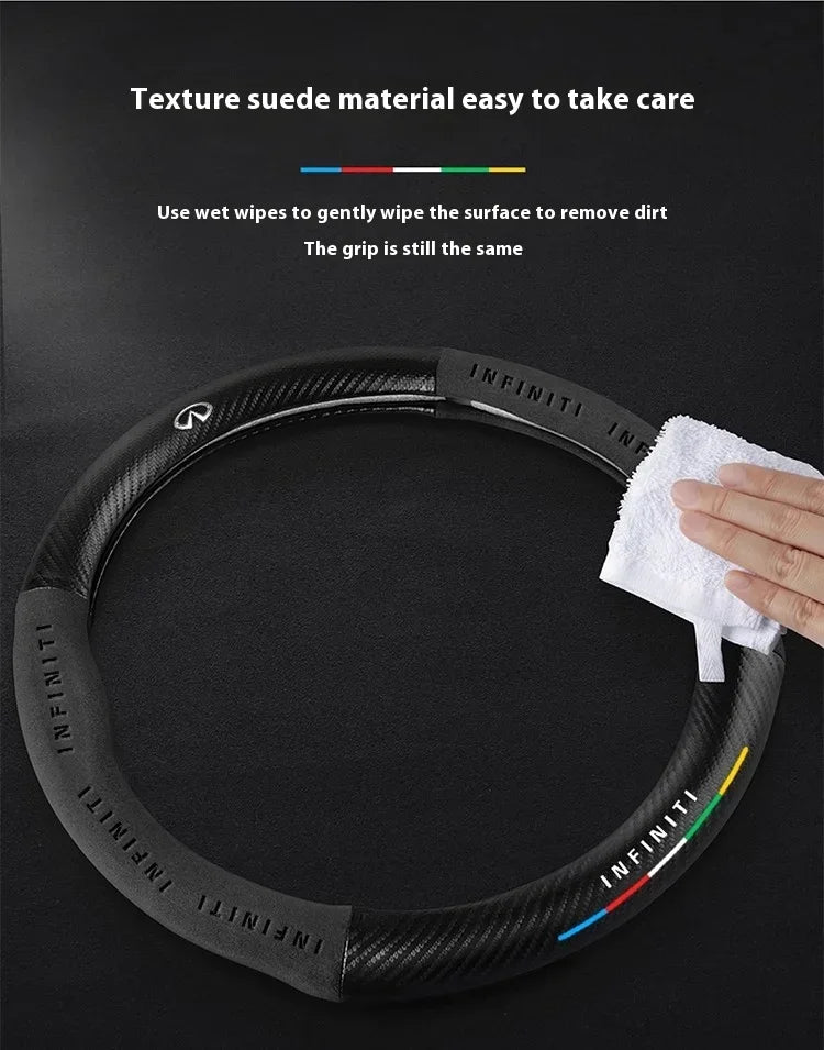 Infiniti Q50 Q60S Q70 QX30 QX50 QX55 QX56 QX60 QX70 QX8 JX35 EX25 FX35 G37 M35 ESQ Steering Wheel Cover