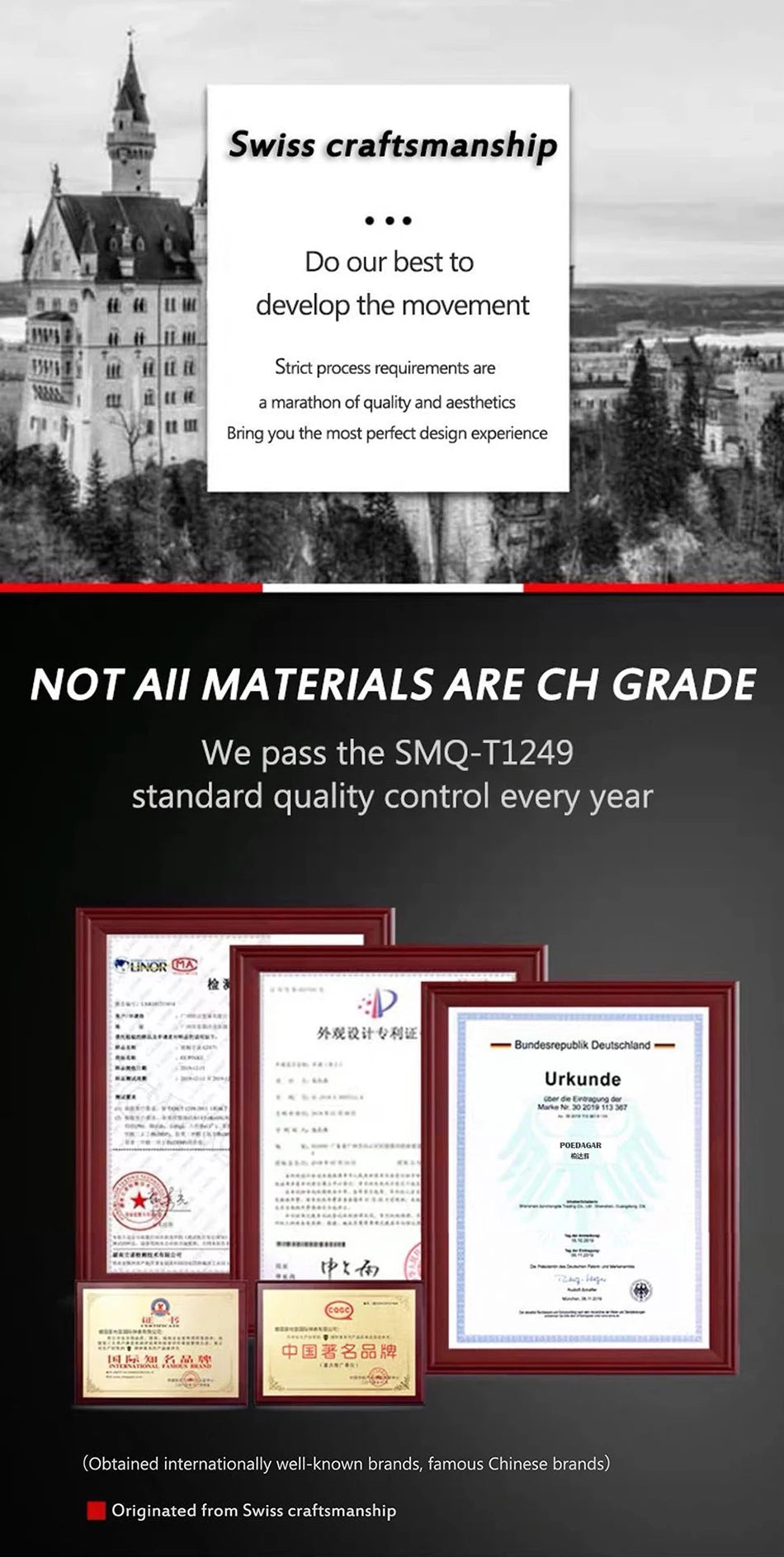 POEDAGAR Men Watch Luminous Waterproof Chronograph Date Man Wristwatch Square Stainless Steel Watch