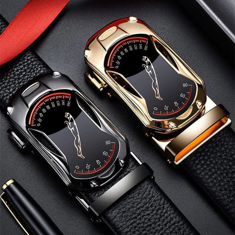 Business Alloy Automatic Buckle Belt for Men's