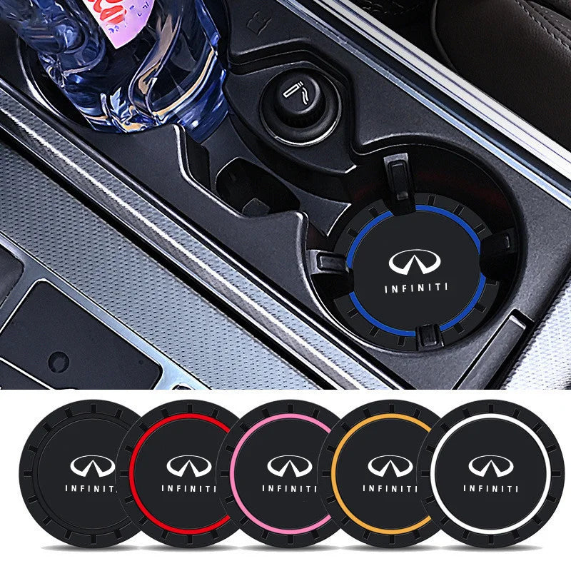 Car Logo Water Cup Pads Anti-slip Round Cup Coasters For all Infinities