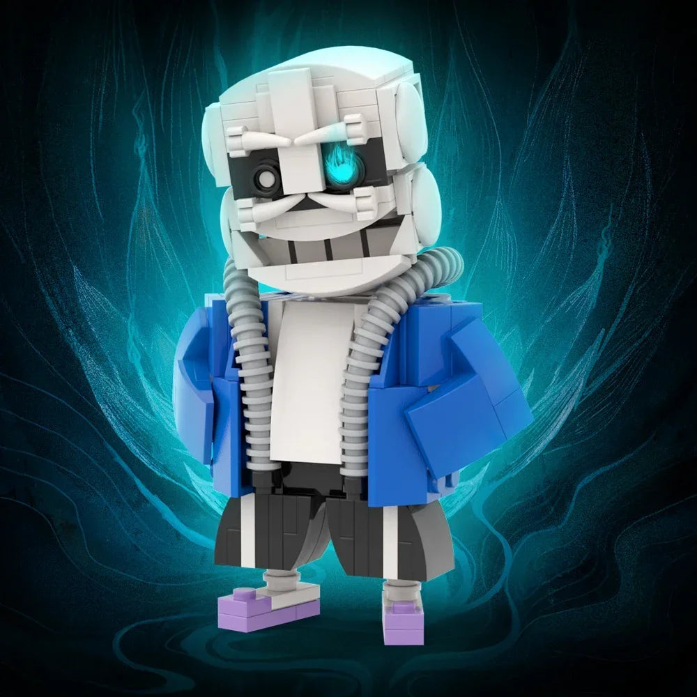 Game Character Skeleton Brothers Building Blocks MOC Undertale Sans Monster Model DIY Kids Puzzle Assembly Toy Boy Birthday Gift