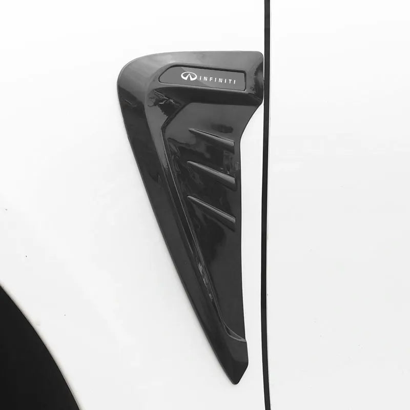 2PCS Car Retrofit Shark Air Outlet Fender Trim For Infiniti Q50 G37 FX35 Q30 ESQ QX50 QX60 QX70 EX G35