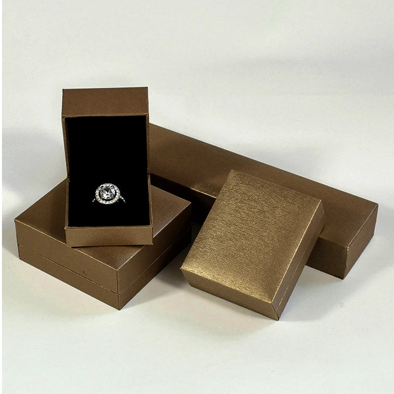 Jewelry Gift Boxes Velvet Lined for Ring Necklace Bracelet Luxury Packaging