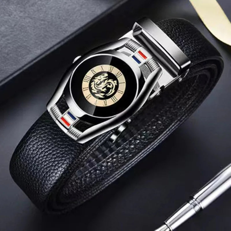 Business Alloy Automatic Buckle Belt for Men's