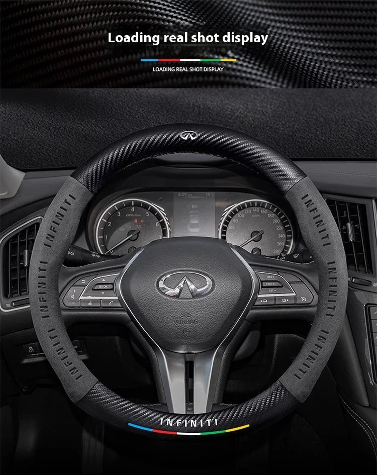 Infiniti Q50 Q60S Q70 QX30 QX50 QX55 QX56 QX60 QX70 QX8 JX35 EX25 FX35 G37 M35 ESQ Steering Wheel Cover